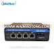 China export 4 x10/100M Fiber Port + 4 RJ45 Port SC Single Mode Dual Fiber Industrial Fiber Optic Media Converter